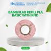 Bambulab Refill PLA Basic 3D Printer Filament Smooth Surface 1 KG with RFID